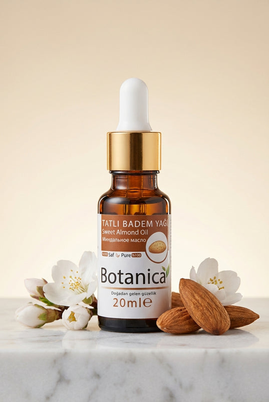 Tatlı Badem Yağı 20 ml – Botanica %100 saf doğal bakım yağı