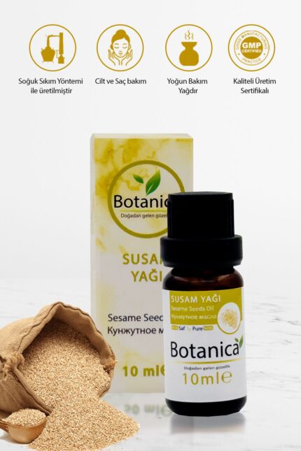 Susam Yağı - Sesamum İndicum - ( Saç Uzatma - Dolgunlaştırma ) Sesame Oil Bakım Yağı 10 Ml