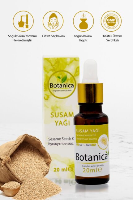 Susam Yağı - Sesamum İndicum - ( Saç Besleyici Bakım Yağı ) Sesame Oil Sabit Bitkisel Yağ 20 Ml