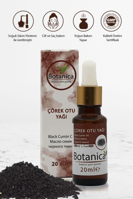 Çörekotu - Nigella Sativa - ( Cilt Ve Saç Bakımı ) Black Cumin Oil Çörek Otu Yağı Vücut Yağı 20 Ml
