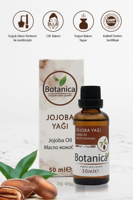 Jojoba Yağı - Simmondsia Chinensis - ( Cilt Nemlendirici - Besleyici ) Jojoba Oil Vücut Yağı 50 ml