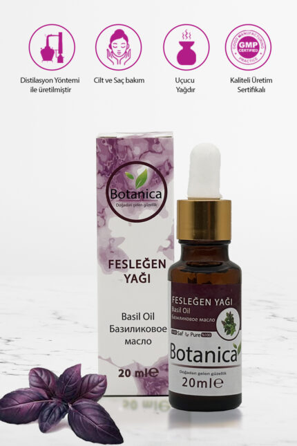 Fesleğen Yağı - Ocimum Basilicum - ( Ferahlatma - Sakinleştirme ) Difüzer Uçucu Bakım Yağı 20 Ml