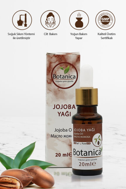 Jojoba Yağı - Simmondsia Chinensis - ( Pürüzsüz Saç Ve Cilt Bakımı ) Kirpik Bakımı Yüz Yağı 20 ml