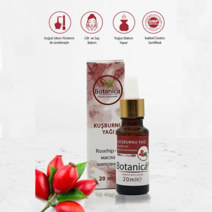 Kuşburnu Yağı - Rose Canina - ( Siyah Leke Iyileştirme ) Saç Ve Cilt Bakımı Doğal Nemlendirici 20 ml